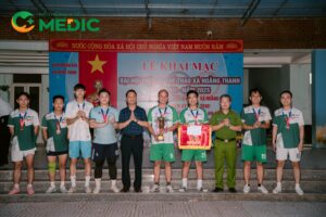 Đội bóng nam Bệnh viện Đa khoa Medic Hải Tiến chính thức đăng quang ngôi Vô địch giải bóng đá nam xã Hoằng Thanh.